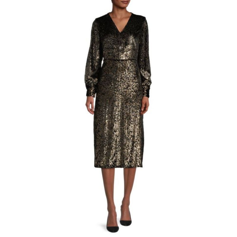 ELIE TAHARI Burnout Velvet Midi-Dress Size 12
$395